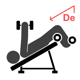 Développé décliné prise serrée - Position de départ